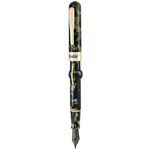 Mark Twain Crescent Filler Fountain Pen - Vintage Green w/ Gold Trim - M