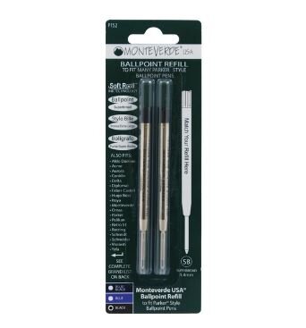 Monteverde Soft Ballpoint Refill (to fit Parker), Superbroad Point, Black