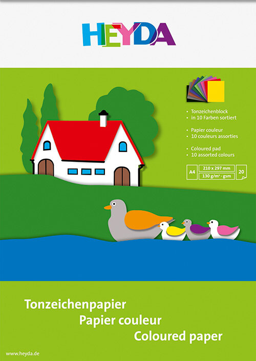 Färgade papper i block