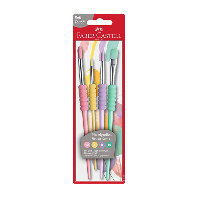 Pensel Soft Touch 4-p Faber-Castell Pastell