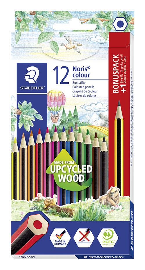 Noris colour miljöpennor, 12+1 blyerts