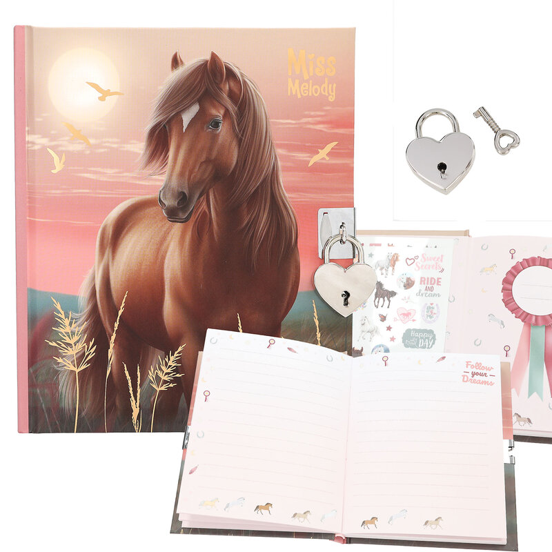 Miss Melody Dagbok m. hjärtlås