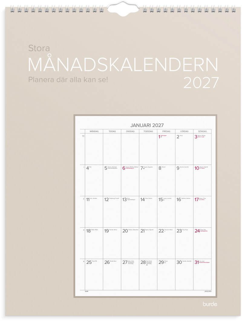 Stora Månadskalendern 2027