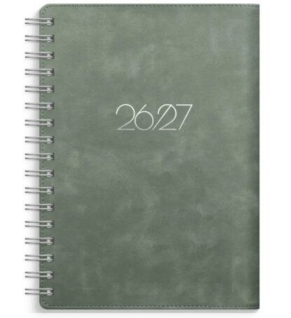 Elevkalender - Kalender Senator A6 Twist grön 2026-2027