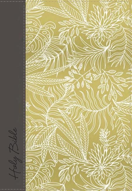 Nkjv, ultraslim reference bible, large print, cloth over board, yellow/gray