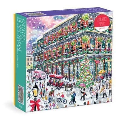 Michael Storrings Christmas in New Orleans 1000 Piece Puzzle with Square Bo