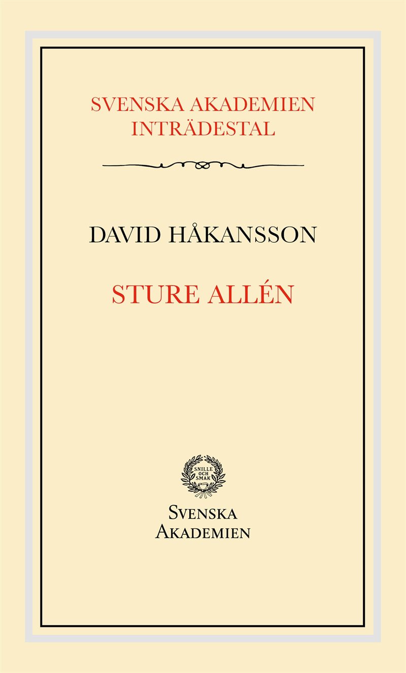 Svenska Akademiens inträdestal: Sture Allén