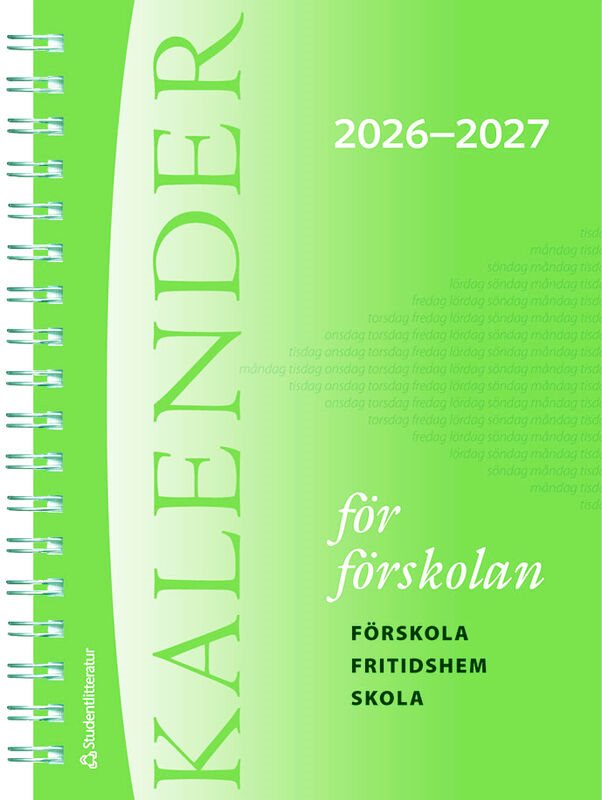 Kalender för förskolan 2026/2027 - Förskola, fritidshem, skola