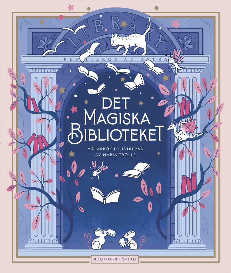 Det magiska biblioteket : Målarbok
