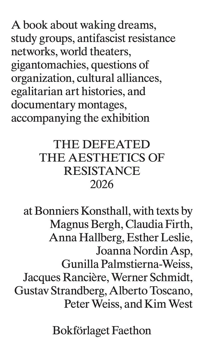 The Defeated. The Aesthetics of Resistance 2026