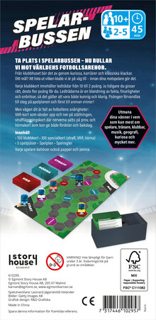 Sällskapsspel Spelarbussen -  Fotbollsquiz från klubbhus till arena