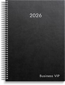 Kalender 2026 Business VIP svart konstläder