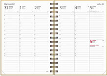 Kalender 2027 Weekly A6 Textile senapsgul