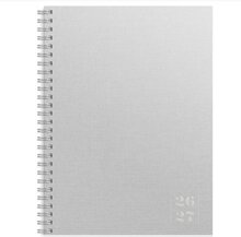 Elevkalender - Kalender Senator A5 Textile ljusgrå 2026-2027