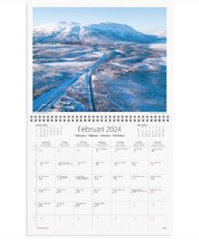 Väggkalender 2024 Sweden med kuvert