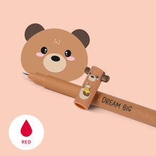 Erasable gel pen, Bear, röd